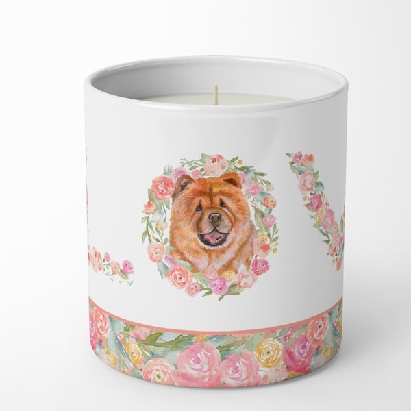 Carolines Treasures 3.75 x 3.25 in. Unisex Chow Chow Love 10 oz Decorative Soy Candle WDK4567CDL - main
